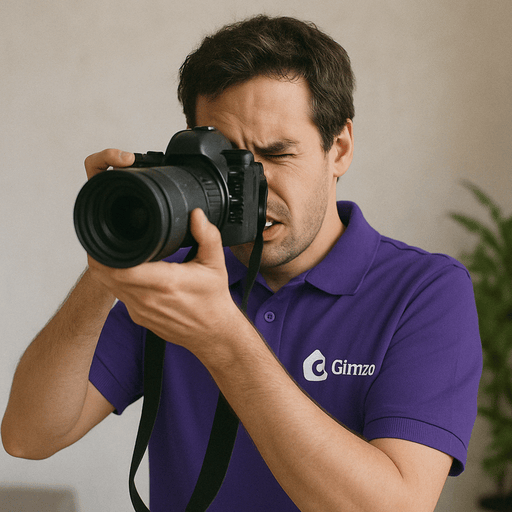 Professional photographer at work